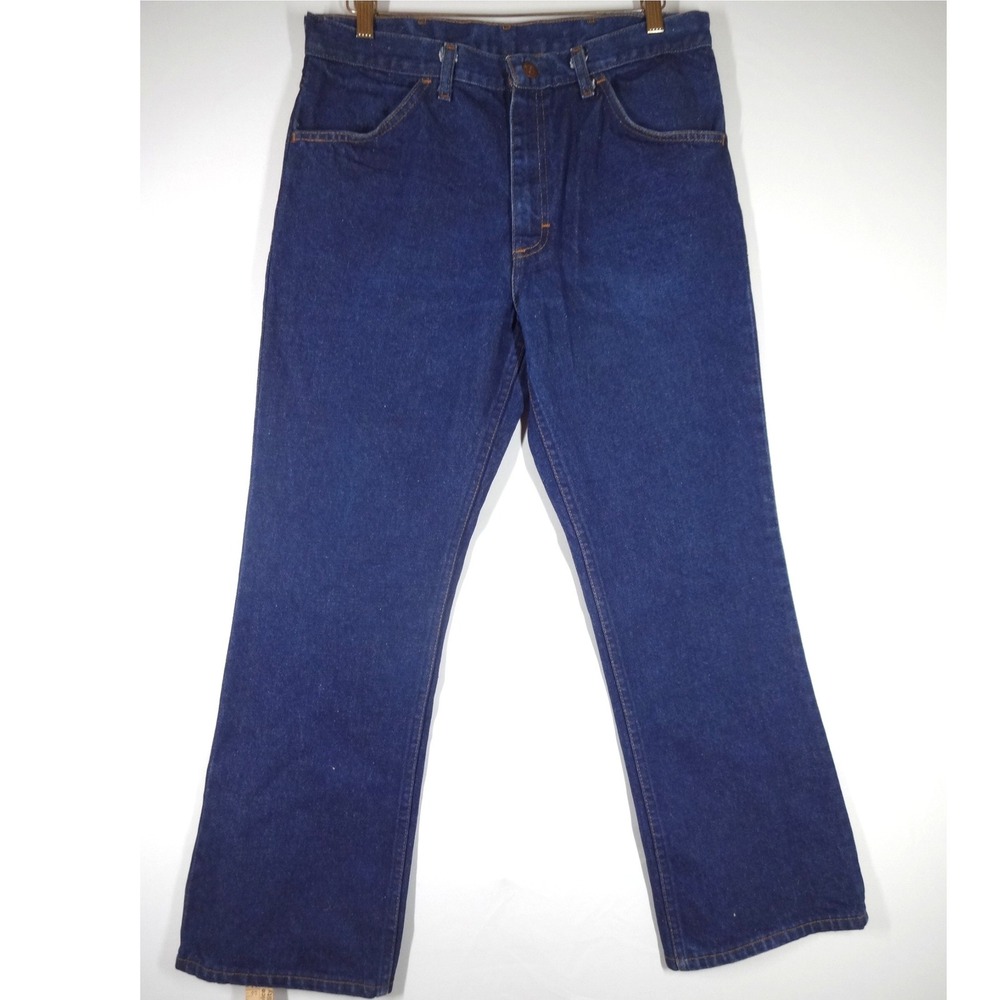 Vintage‎ Roebucks Jeans Mens 34x29 Blue Made in USA Straight Leg Denim Workwear